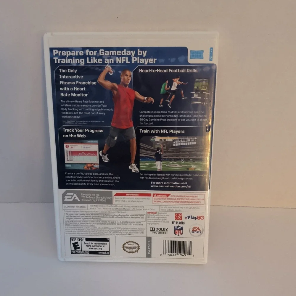 NFL Training Camp Nintendo Wii EA Sports Active Football Workout Game CIB